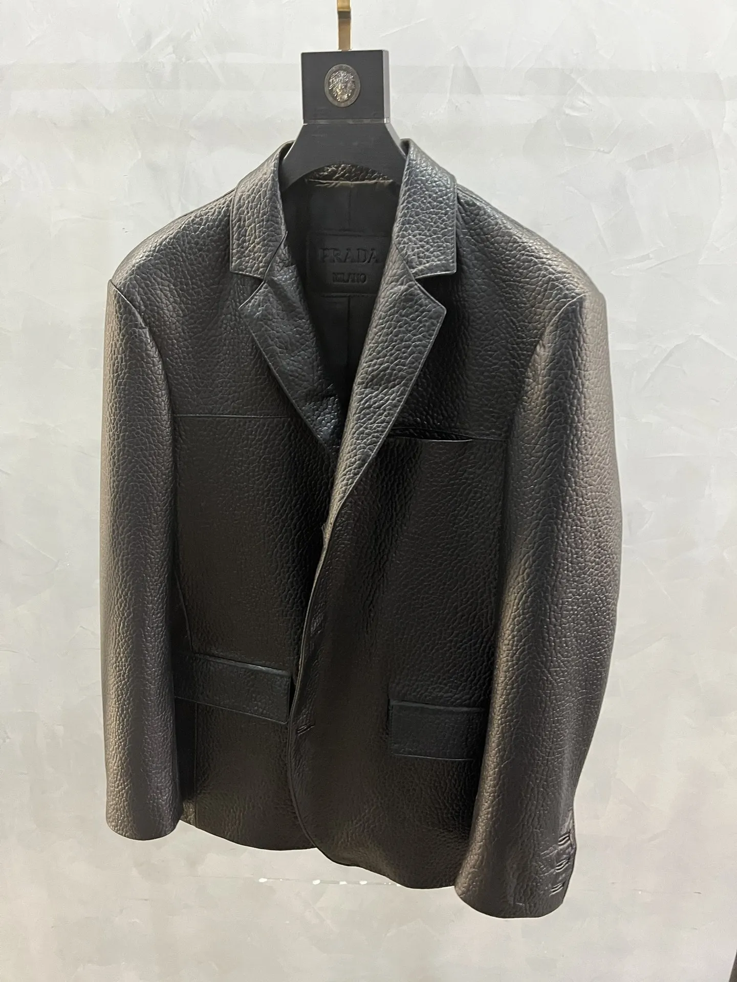 PRADA Мужской кожаный пиджак PRADA Мужской кожаный пиджак