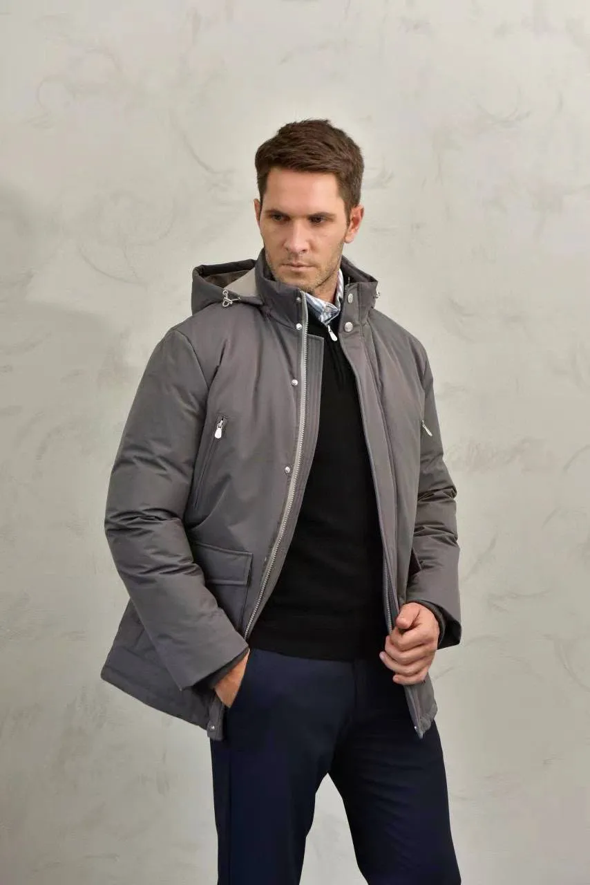 BRUNELLO CUCINELLI Мужская куртка с нейлоновой подкладкой BRUNELLO CUCINELLI Мужская куртка с нейлоновой подкладкой