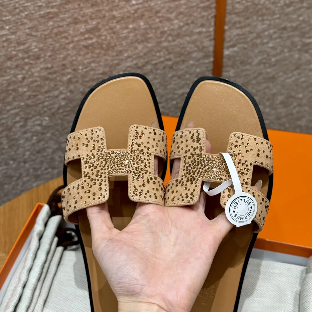 HERMES Женские сандалии Oran с стразами 