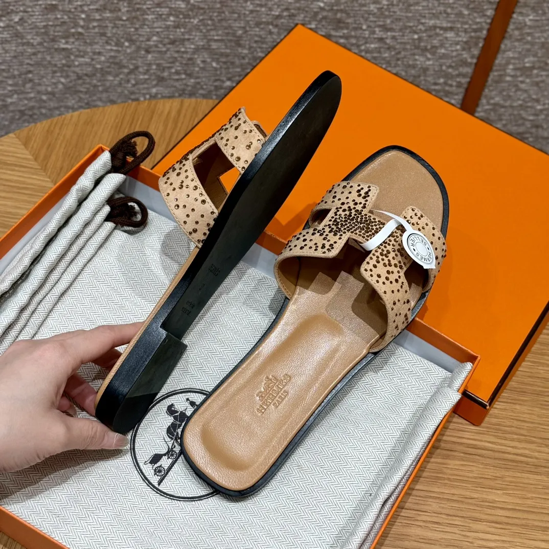 HERMES Женские сандалии Oran с стразами 