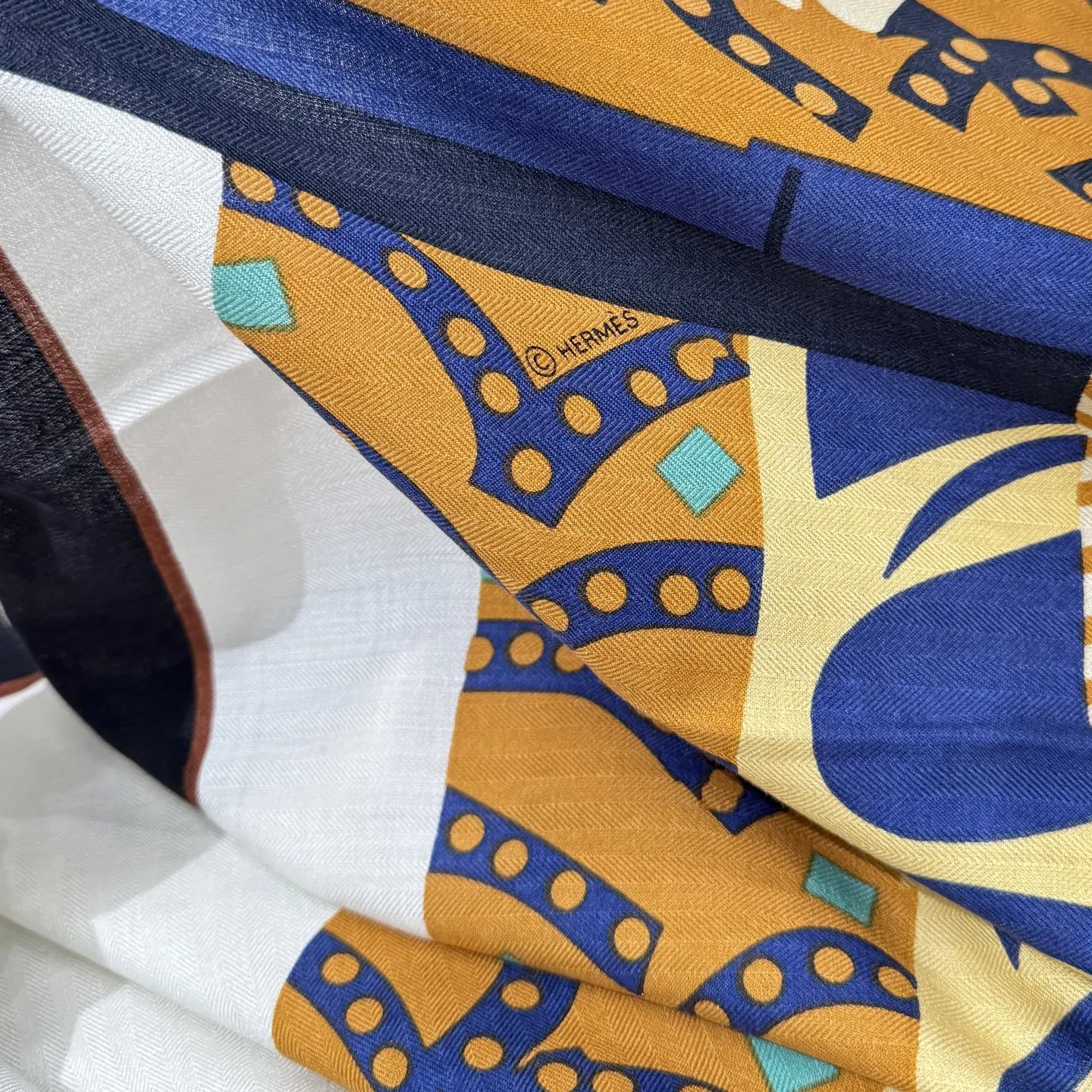 HERMES Женский шарф из смеси кашемира и шелка