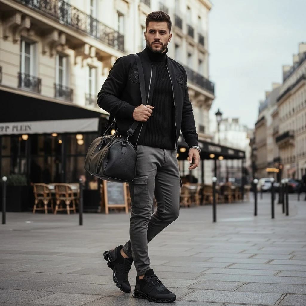 PHILIPP PLEIN Мужские кроссовки на рифлёной подошве PHILIPP PLEIN Мужские кроссовки на рифлёной подошве