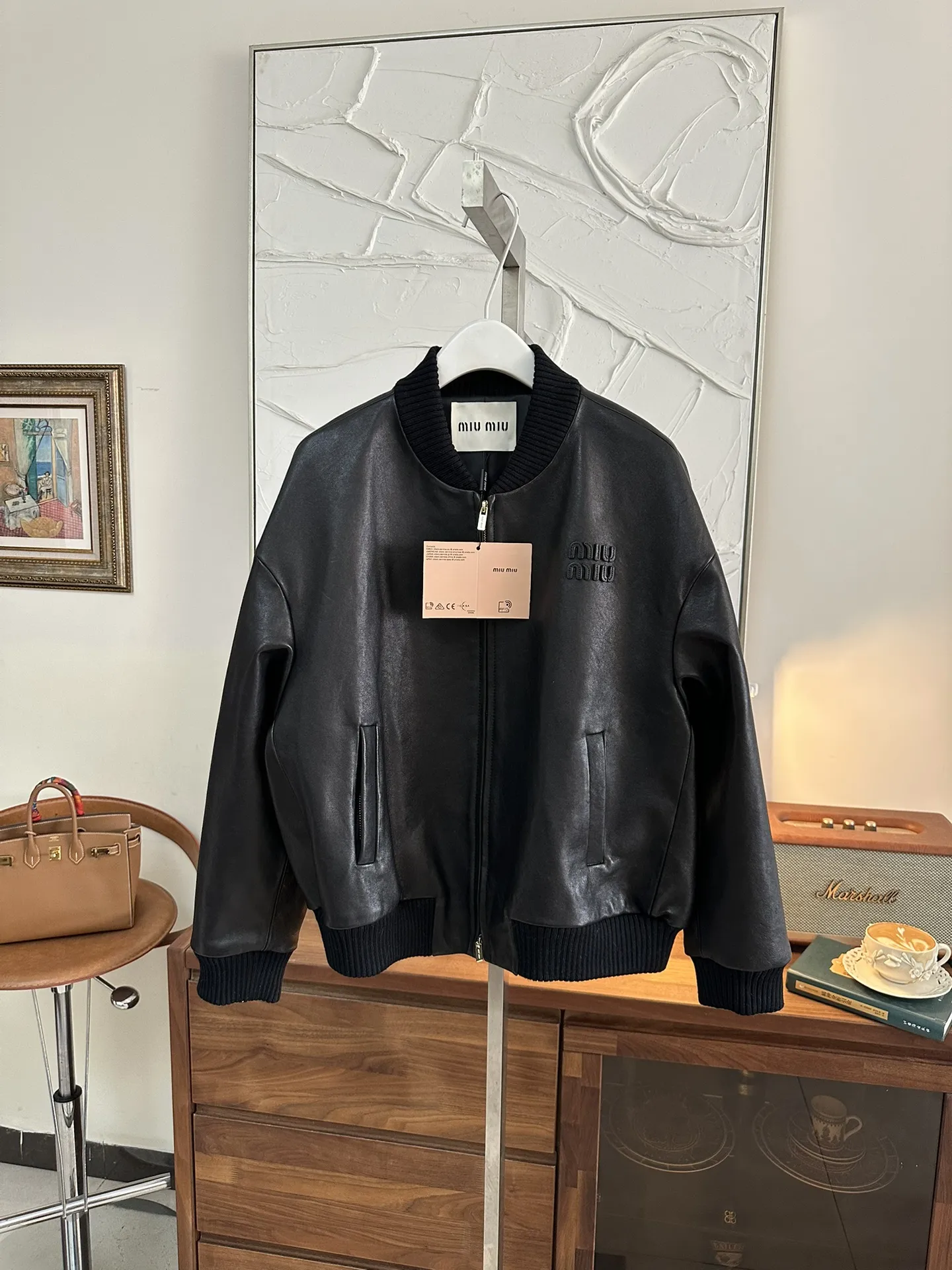 MIU MIU Женская кожаная куртка MIU MIU Женская кожаная куртка