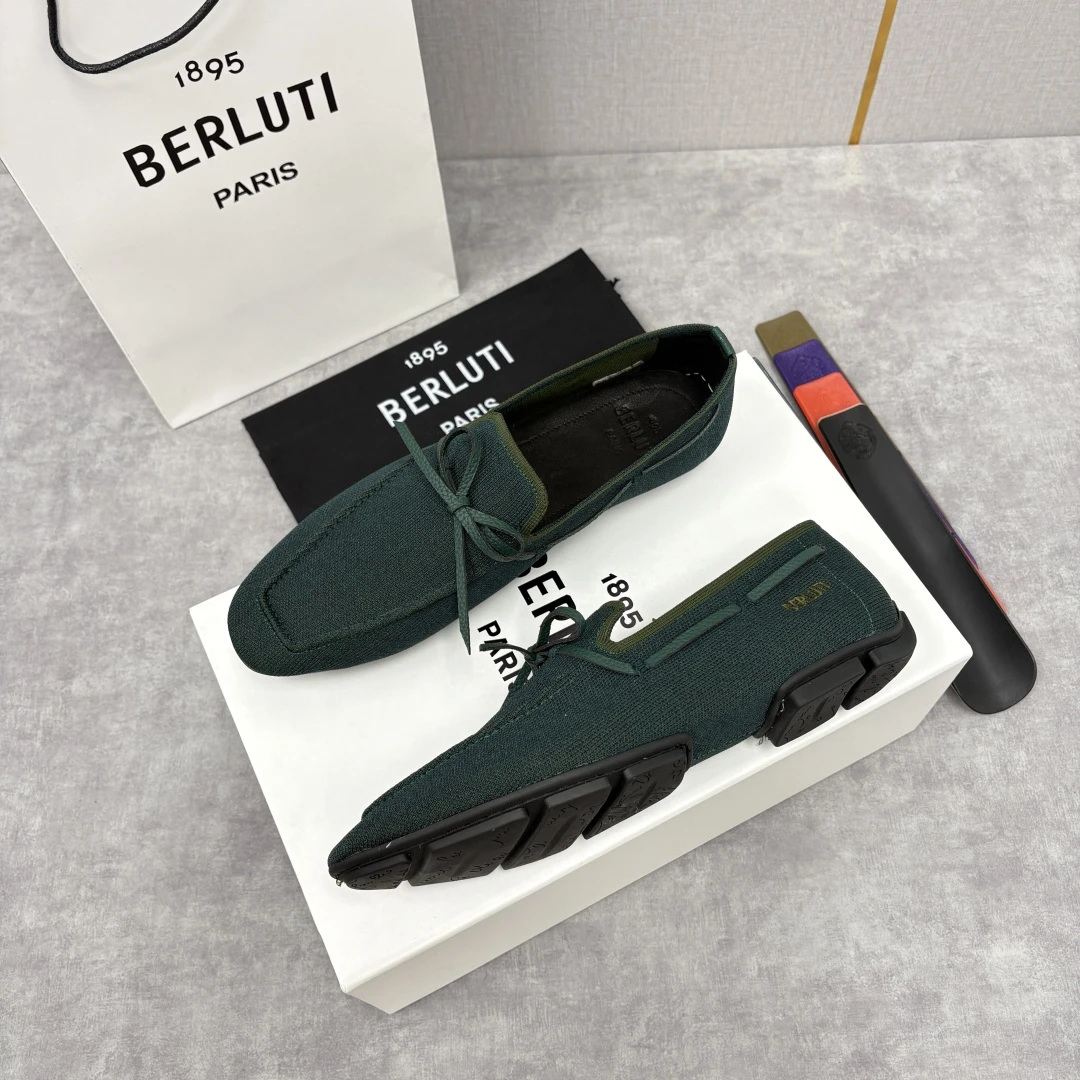BERLUTI Мужские мокасины текстиль 