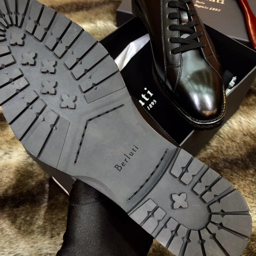 BERLUTI Мужские туфли из кожи тайского сиамского крокодила