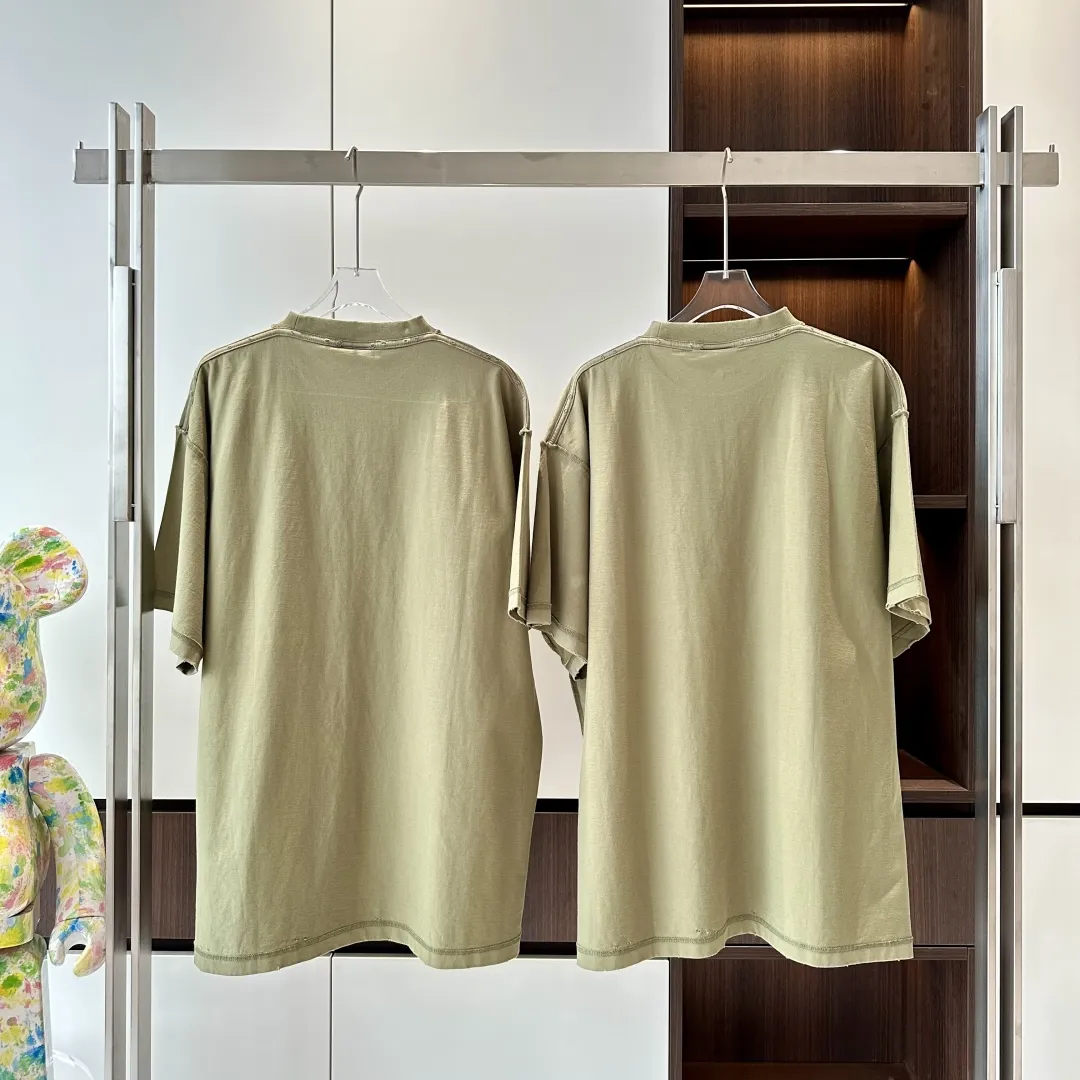 BALENCIAGA Мужская футболка Paris с вышитой нашивкой