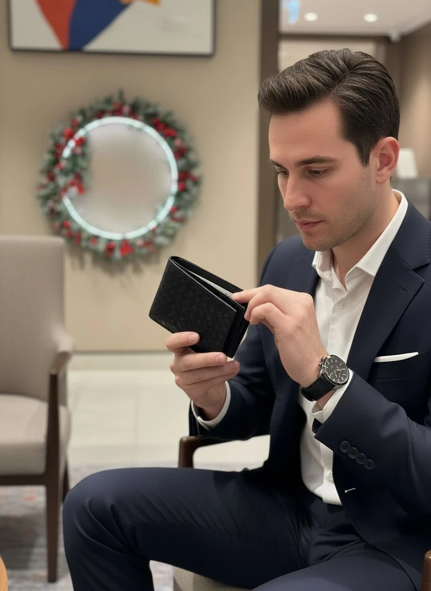 BOTTEGA VENETA Мужское портмоне из плетёной кожи Intrecciato BOTTEGA VENETA Мужское портмоне из плетёной кожи Intrecciato