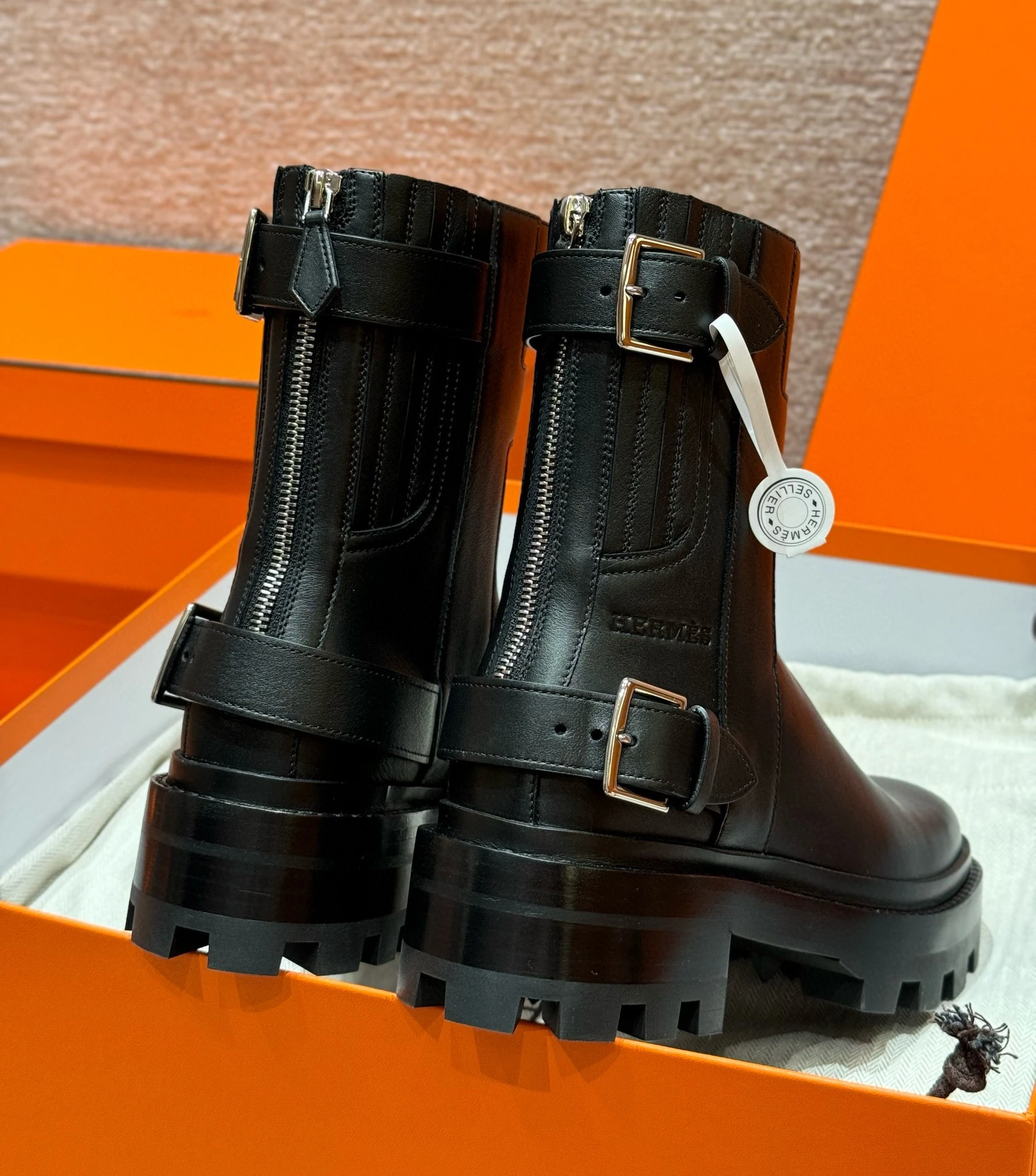 HERMES Женские ботинки Jaimy телячья кожа HERMES Женские ботинки Jaimy телячья кожа