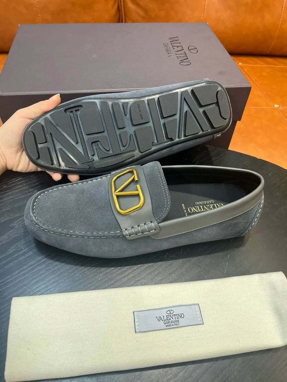 VALENTINO Мужские замшевые мокасины