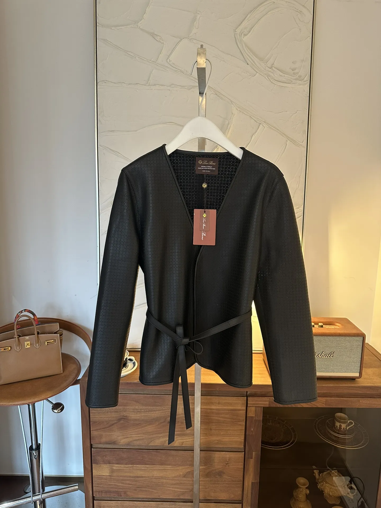 LORO PIANA Женский кожаный кардиган