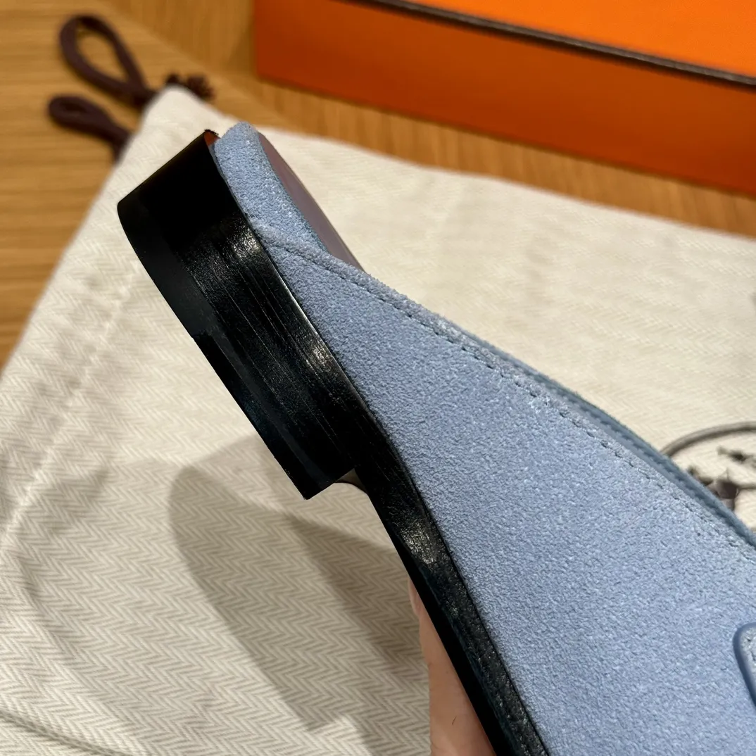 HERMES Женские мюли Lota из замши HERMES Женские мюли Lota из замши