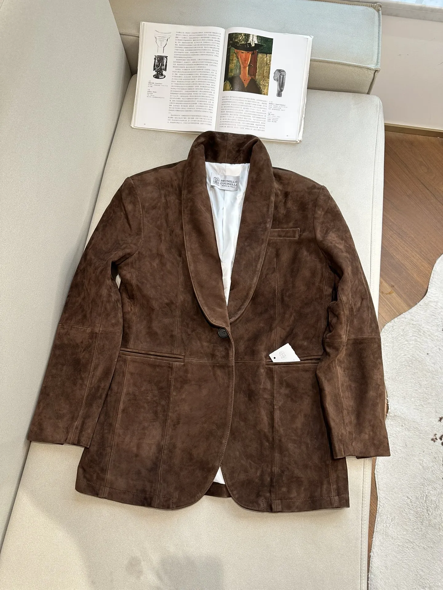 BRUNELLO CUCINELLI Женский жакет из замши BRUNELLO CUCINELLI Женский жакет из замши