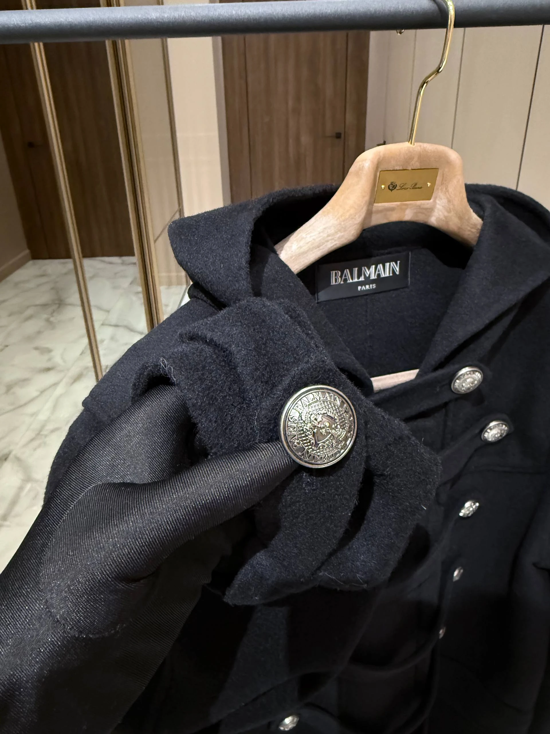 BALMAIN Мужское пальто из шерсти BALMAIN Мужское пальто из шерсти