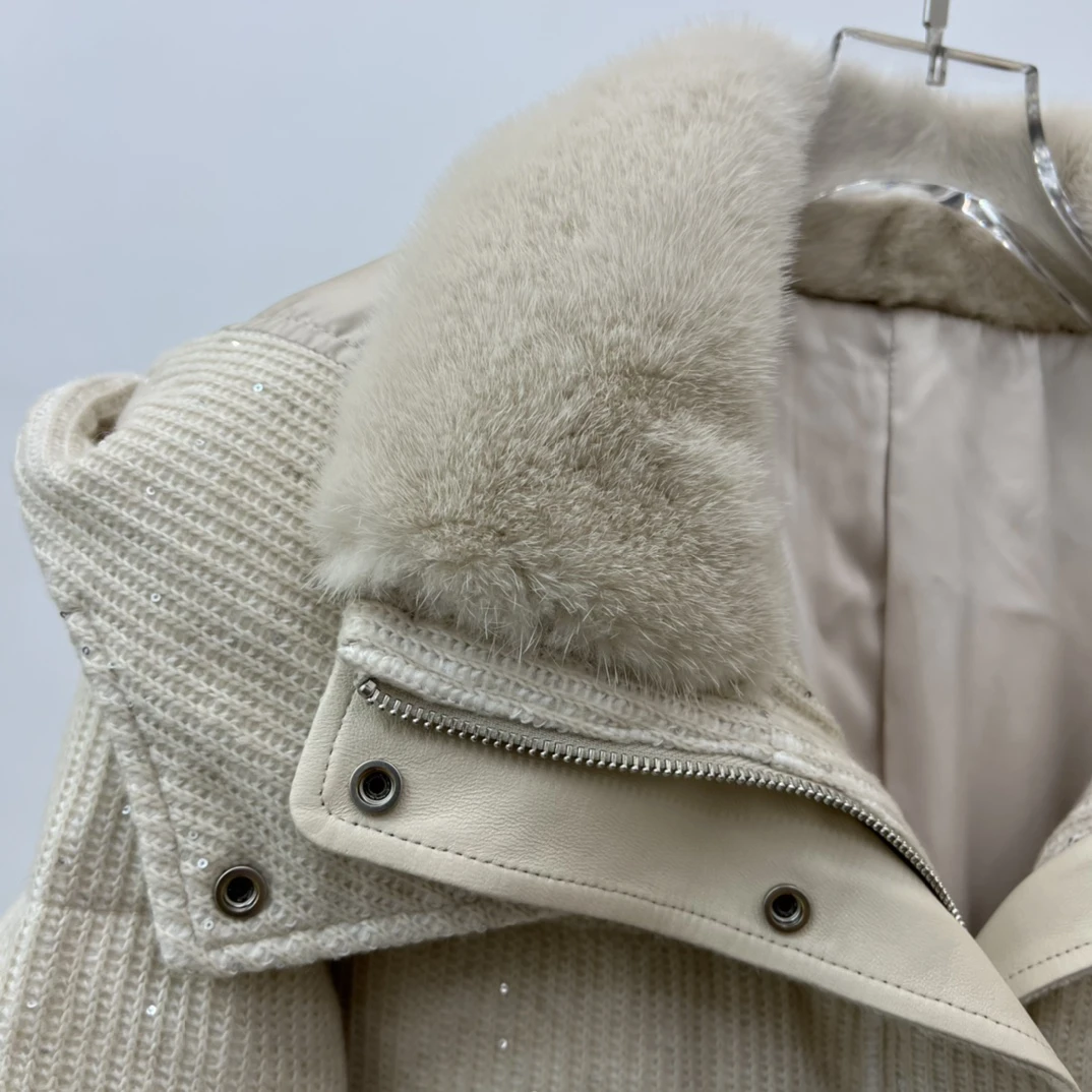 BRUNELLO CUCINELLI Женский удлинённый пуховик из кашемира BRUNELLO CUCINELLI Женский удлинённый пуховик из кашемира