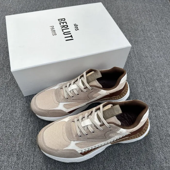 BERLUTI Мужские кроссовки телячья кожа
