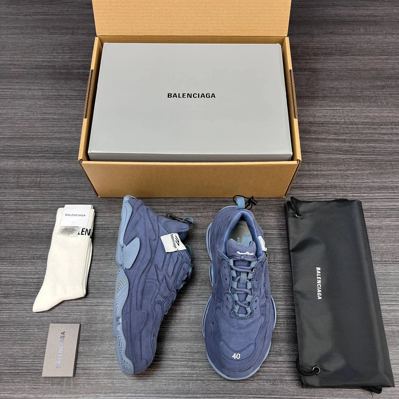 BALENCIAGA Мужские кроссовки синие BALENCIAGA Мужские кроссовки синие