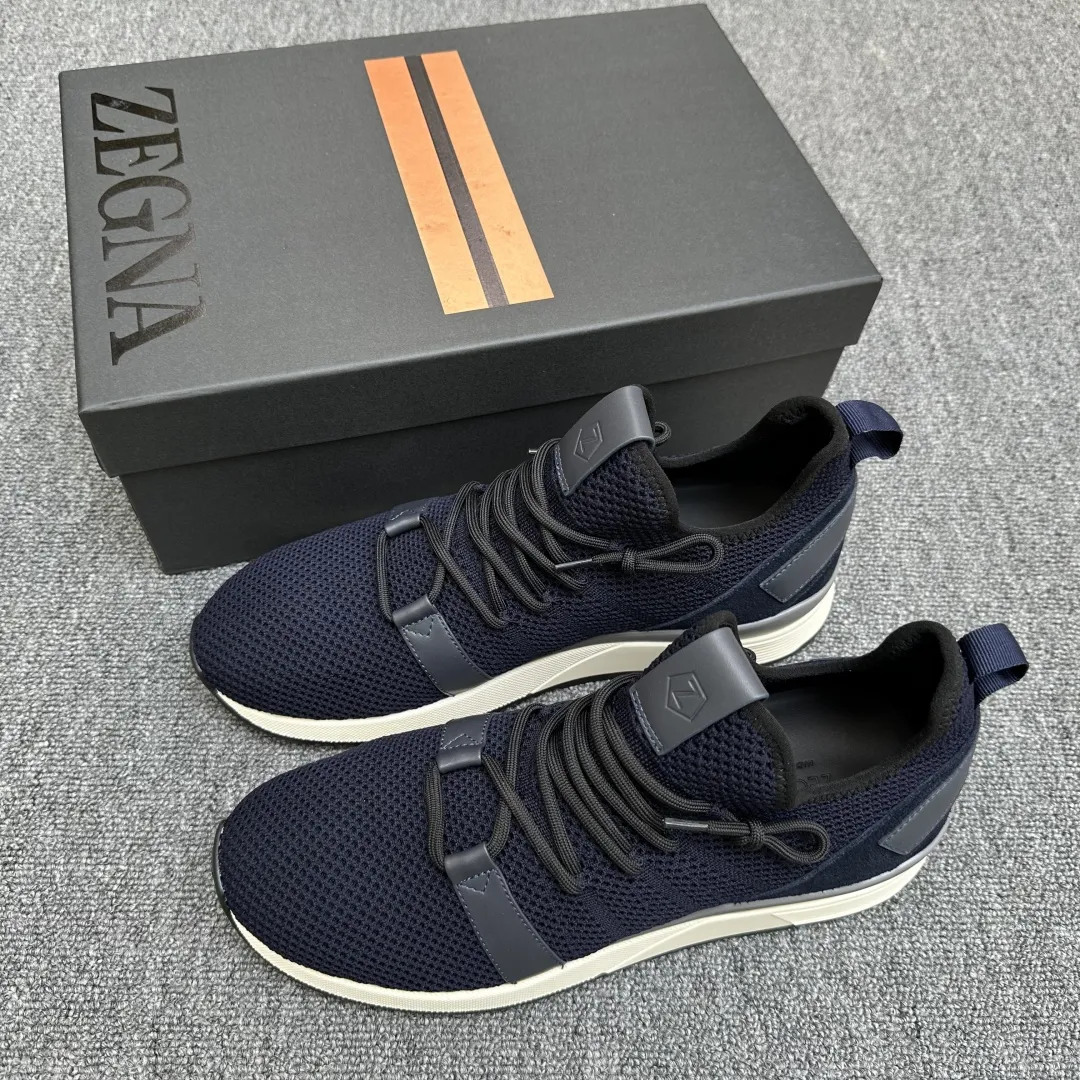 ERMENEGILDO ZEGNA Мужские кроссовки коровья кожа с минималистичным дизайном