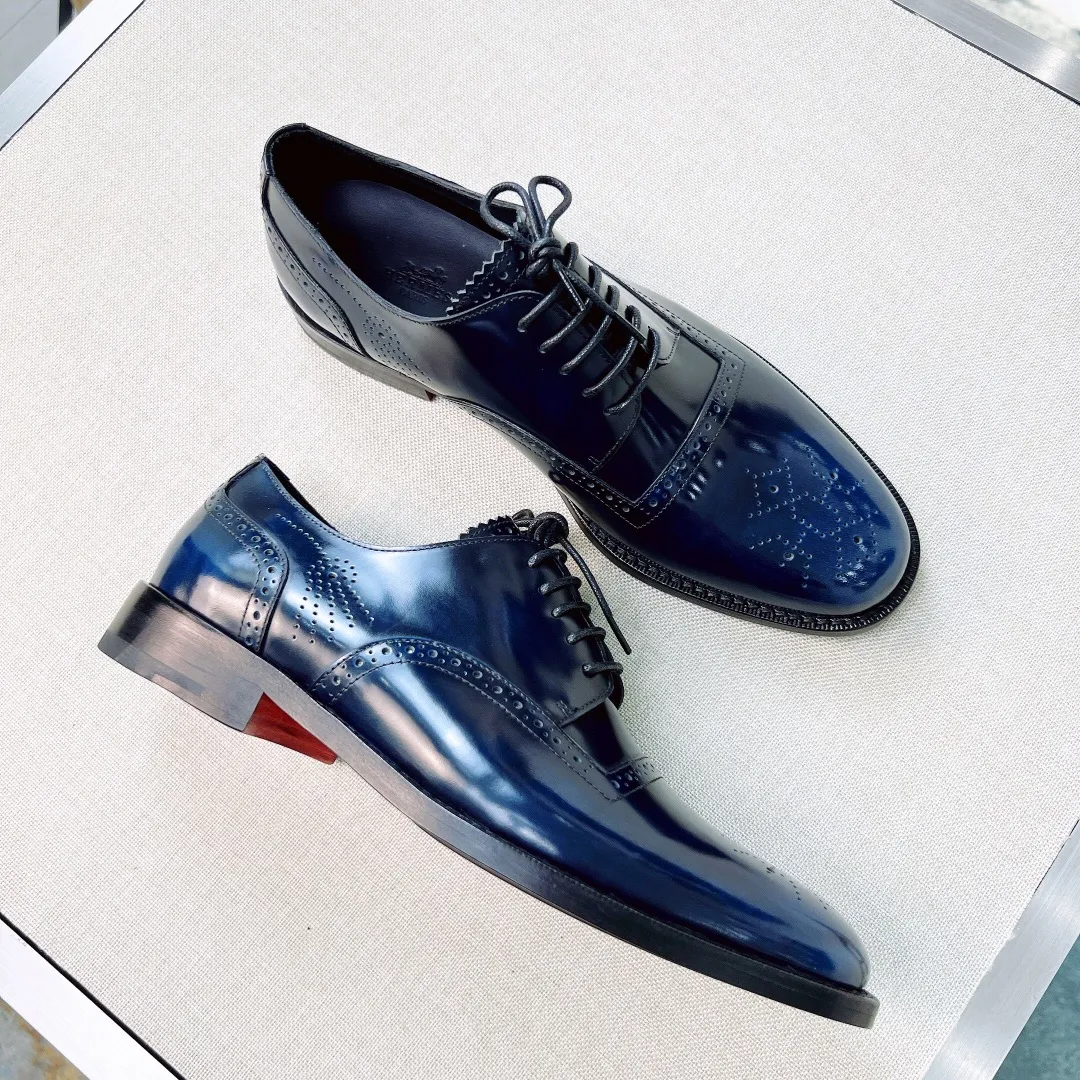 HERMES Мужские туфли из воловьей кожи