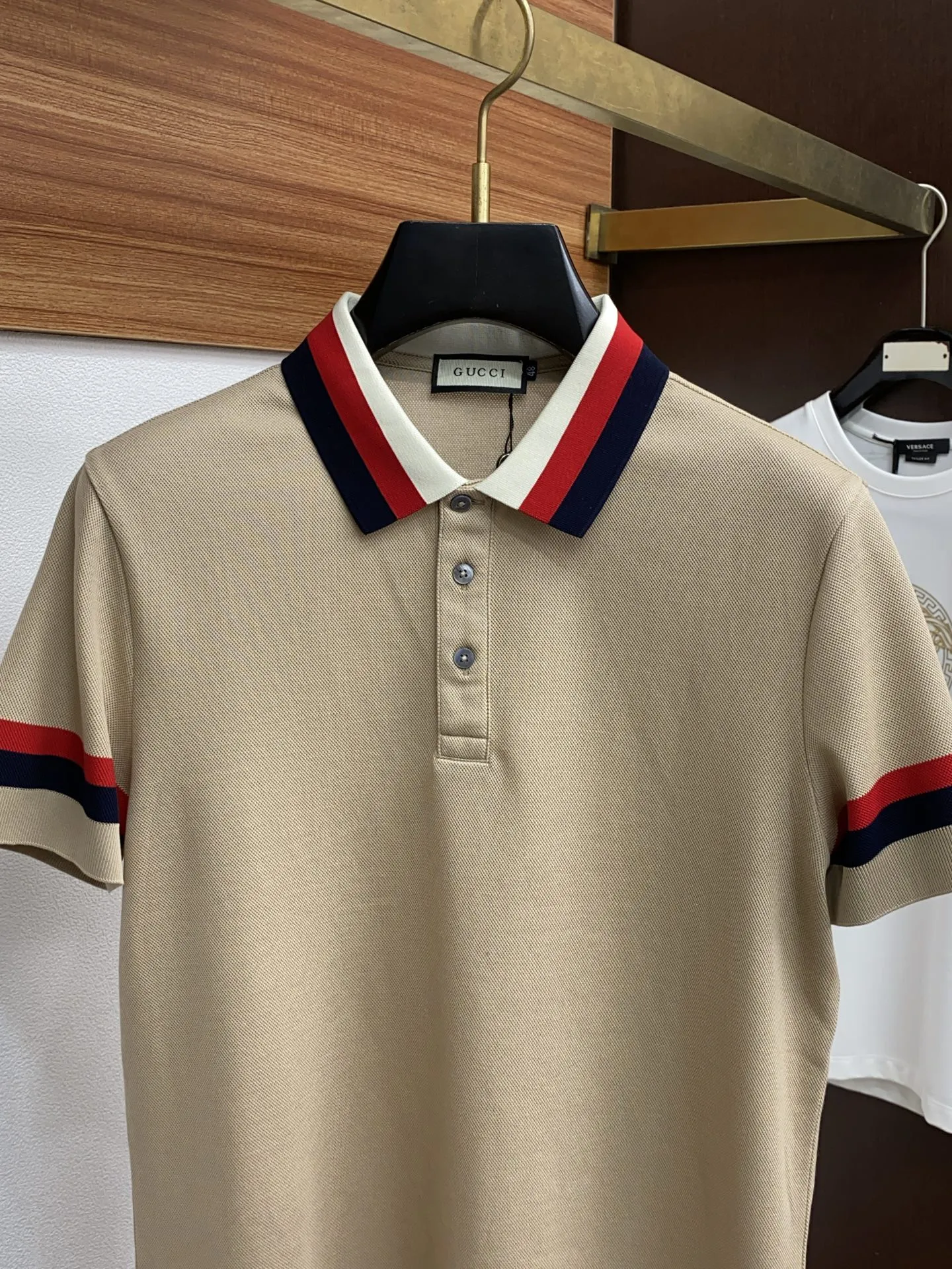 GUCCI Мужская футболка-поло GUCCI Мужская футболка-поло