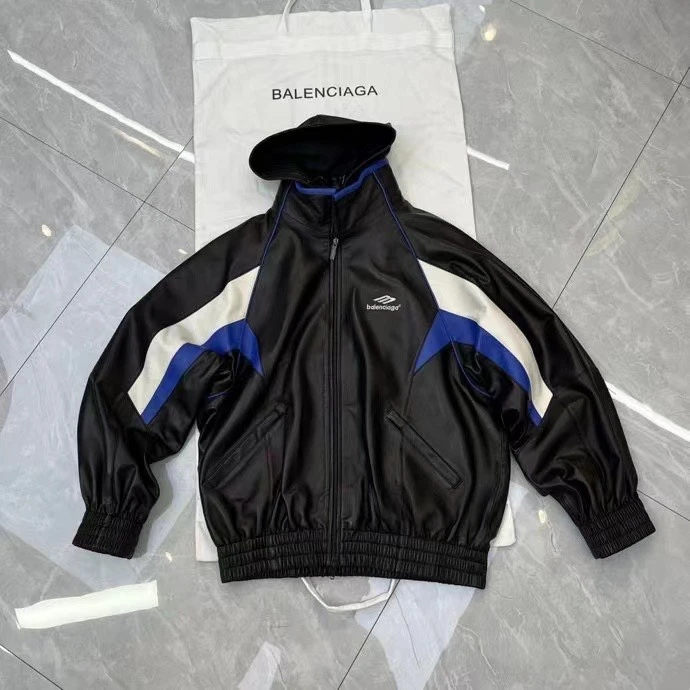 BALENCIAGA Мужская кожаная куртка BALENCIAGA Мужская кожаная куртка