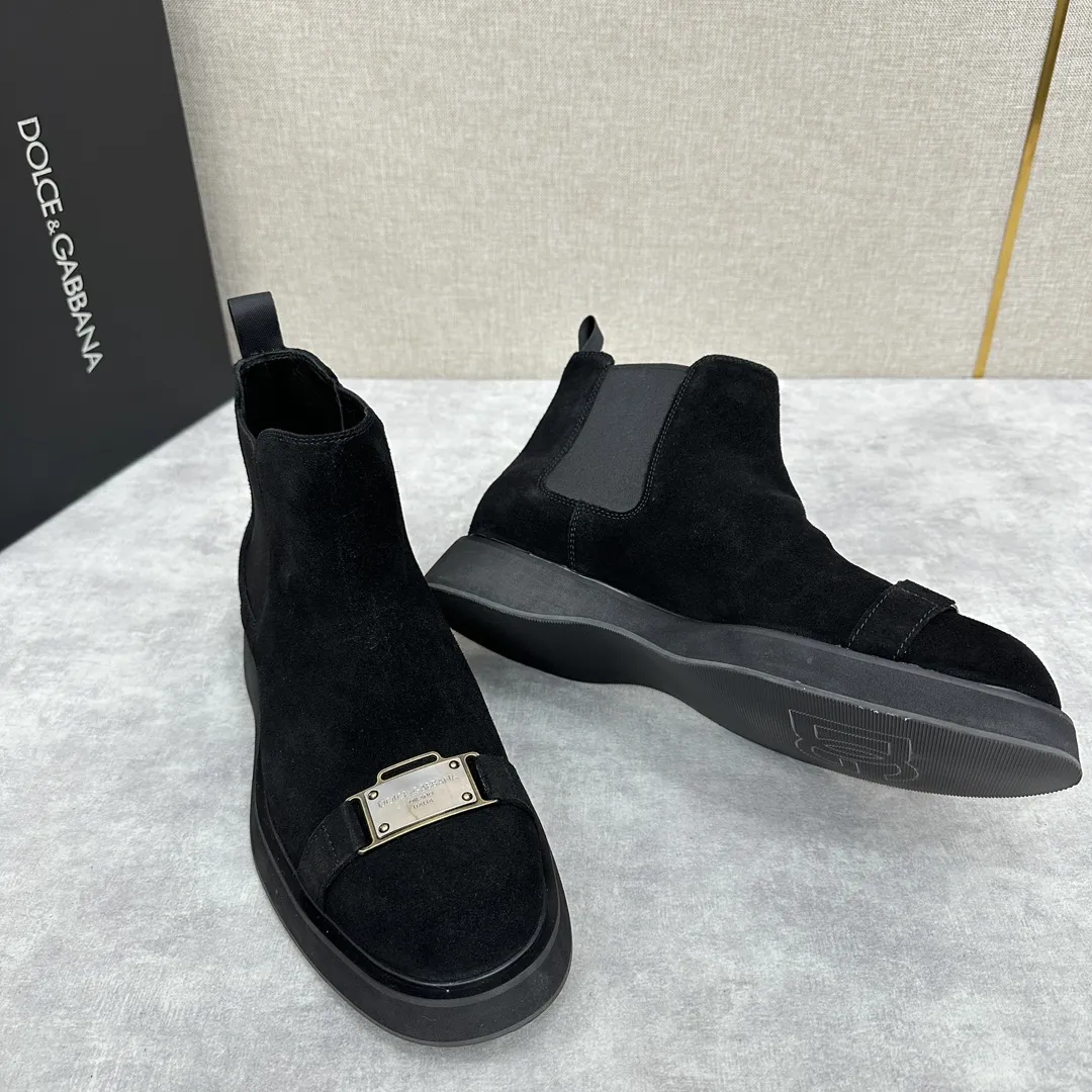 DOLCE & GABBANA Мужские замшевые ботинки челси