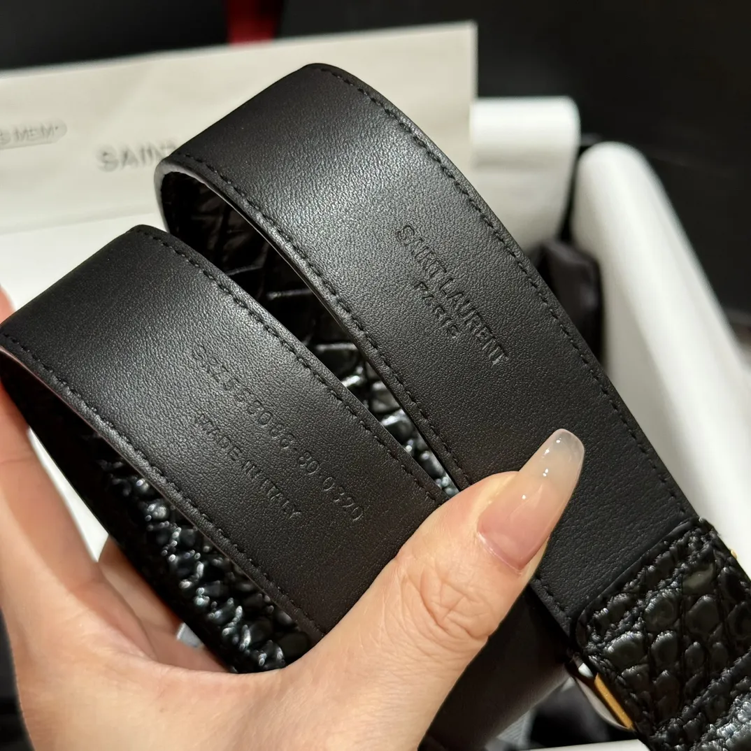 SAINT LAURENT Ремень из яловой кожи