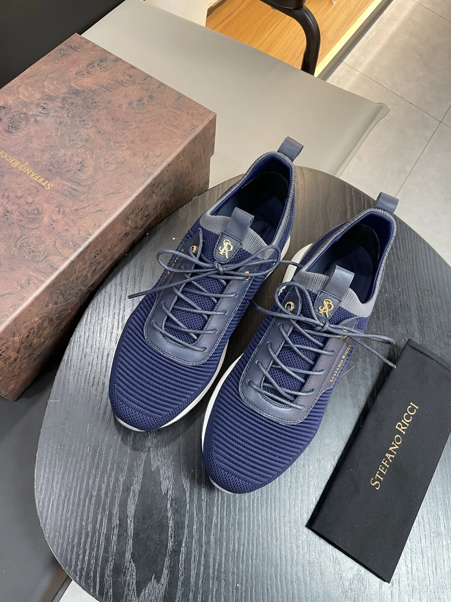 STEFANO RICCI Мужские кроссовки из трикотажа