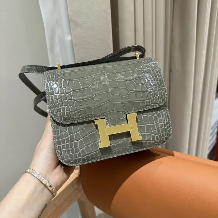 Hermes Женская сумка Constance ck81/Gris Alligator