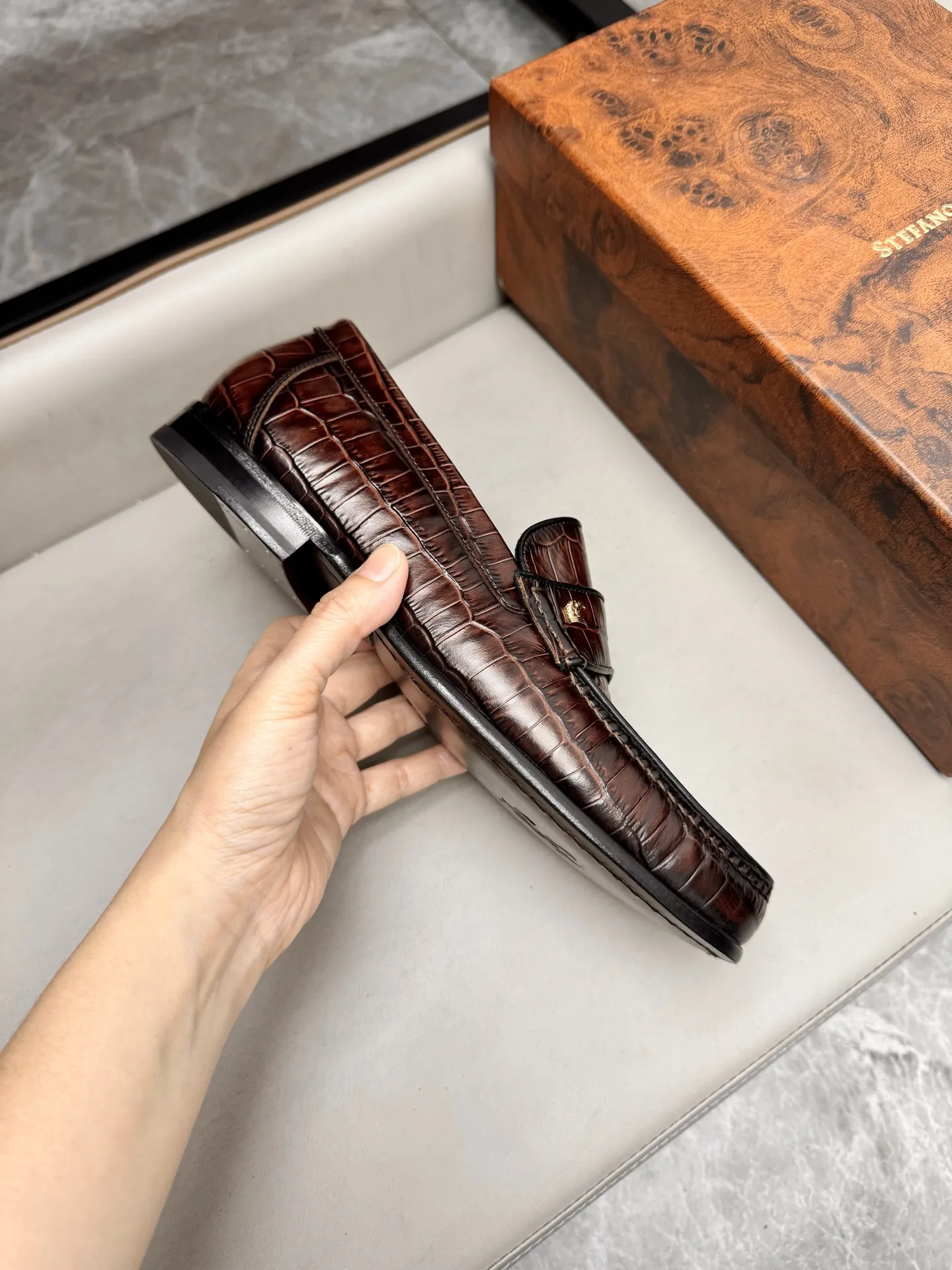 STEFANO RICCI Мужские лоферы из коровьей кожи коричневые STEFANO RICCI Мужские лоферы из коровьей кожи коричневые