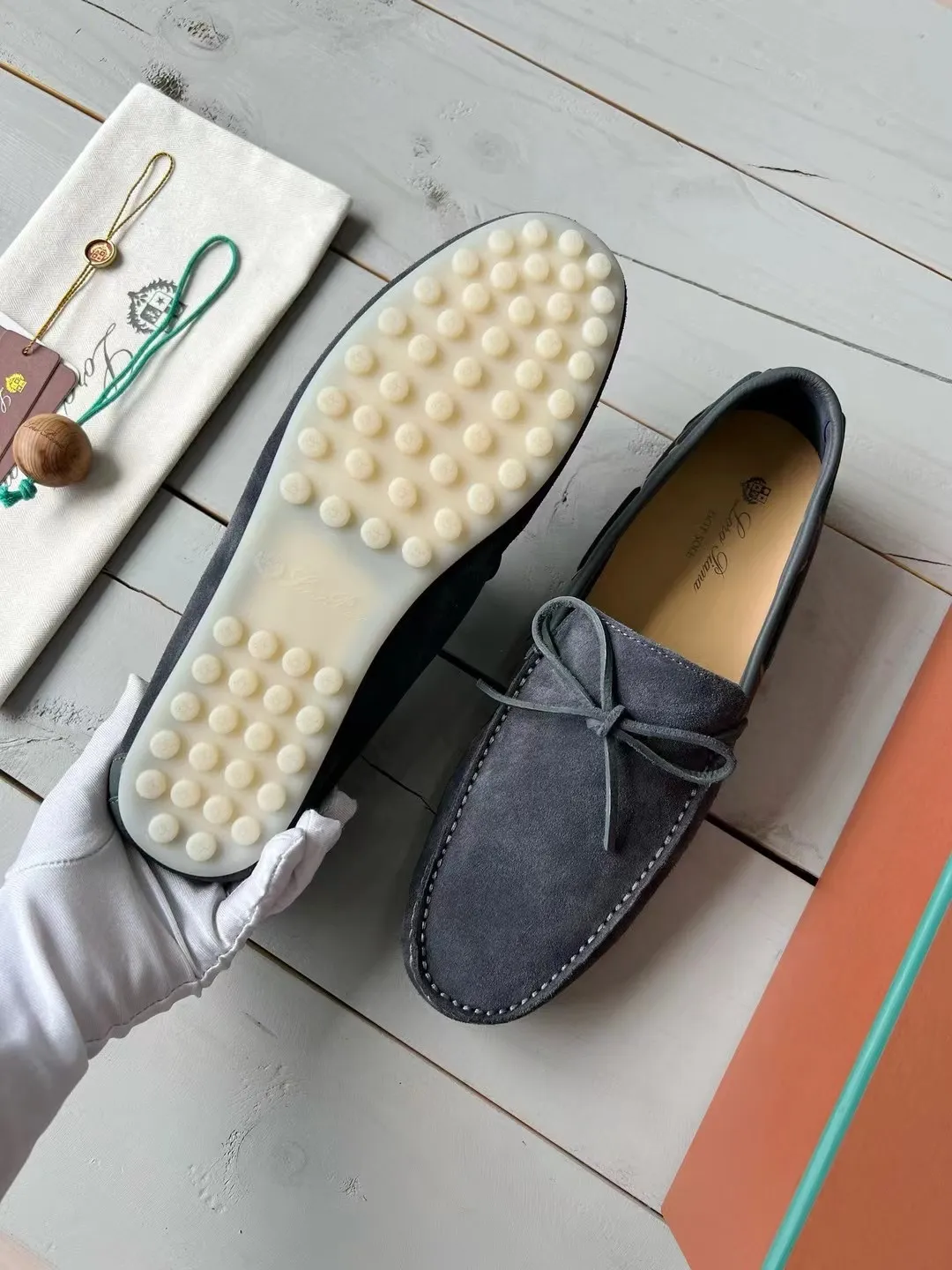 LORO PIANA Мужские мокасины с точечной подошвой