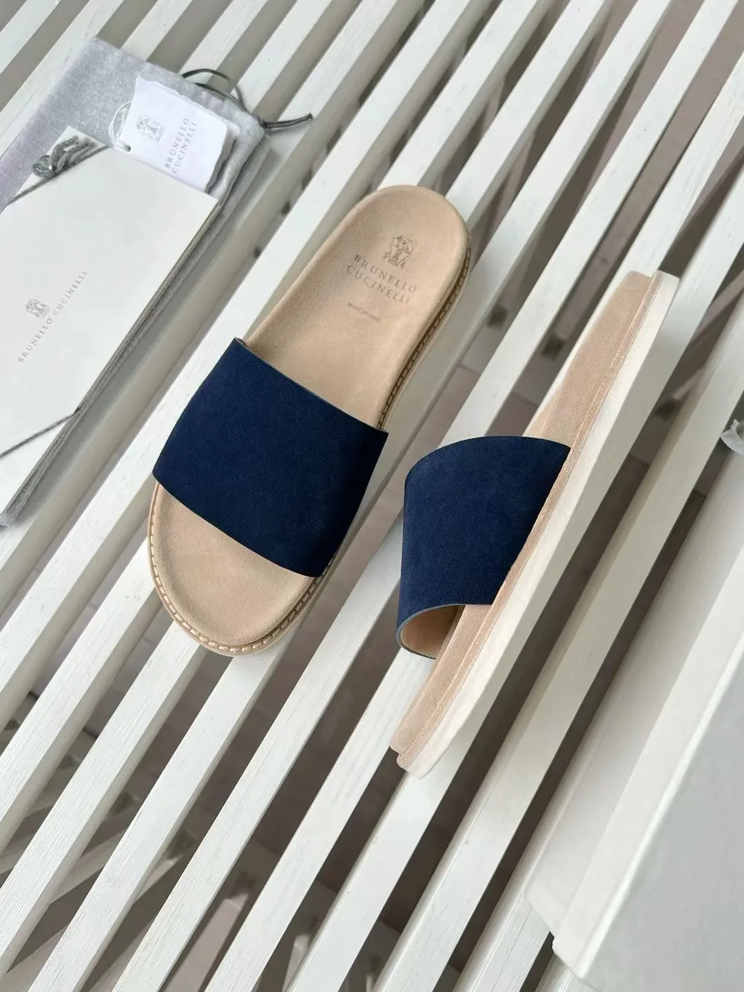 BRUNELLO CUCINELLI Мужские шлепки Urban из замши