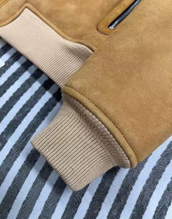 BRUNELLO CUCINELLI Мужская куртка из замши и мериноса BRUNELLO CUCINELLI Мужская куртка из замши и мериноса