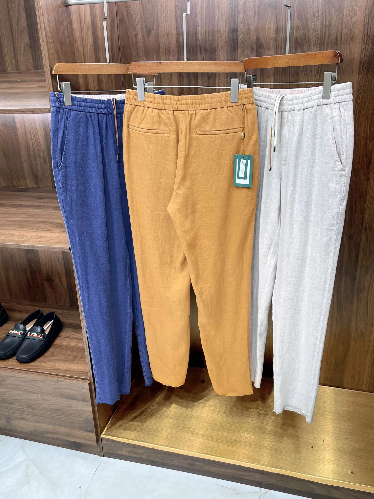 LORO PIANA Мужские льняные брюки