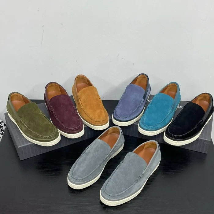 ERMENEGILDO ZEGNA Мужские замшевые мокасины