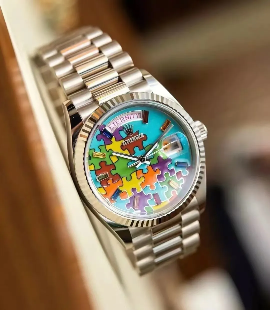 ROLEX Мужские часы Puzzle Day-Date 36 мм ROLEX Мужские часы Puzzle Day-Date 36 мм