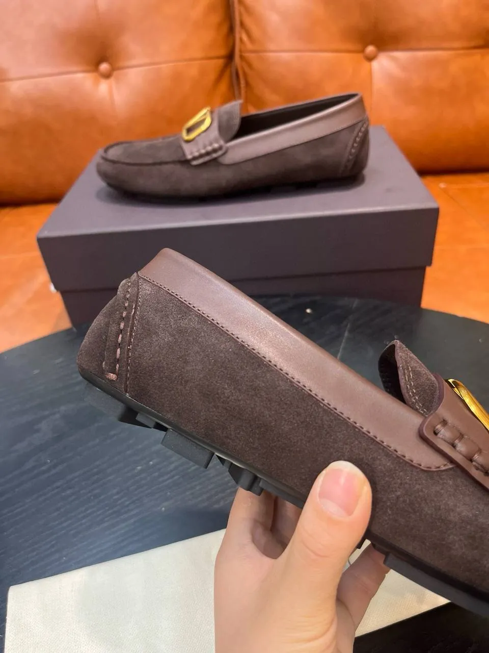 VALENTINO Мужские замшевые мокасины