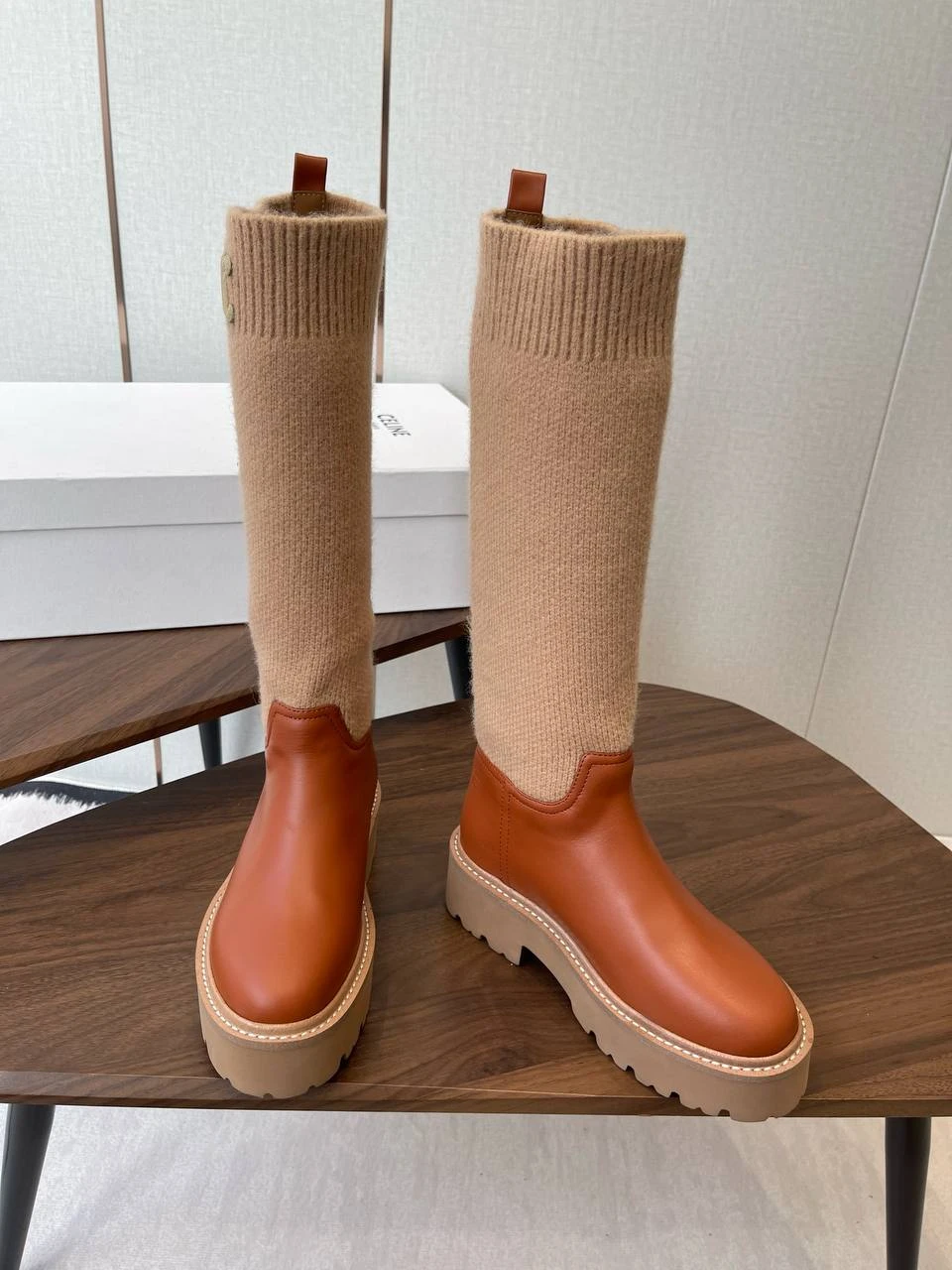 CELINE Женские сапоги из коровьей кожи 