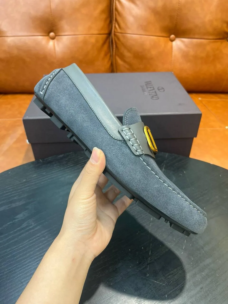 VALENTINO Мужские замшевые мокасины