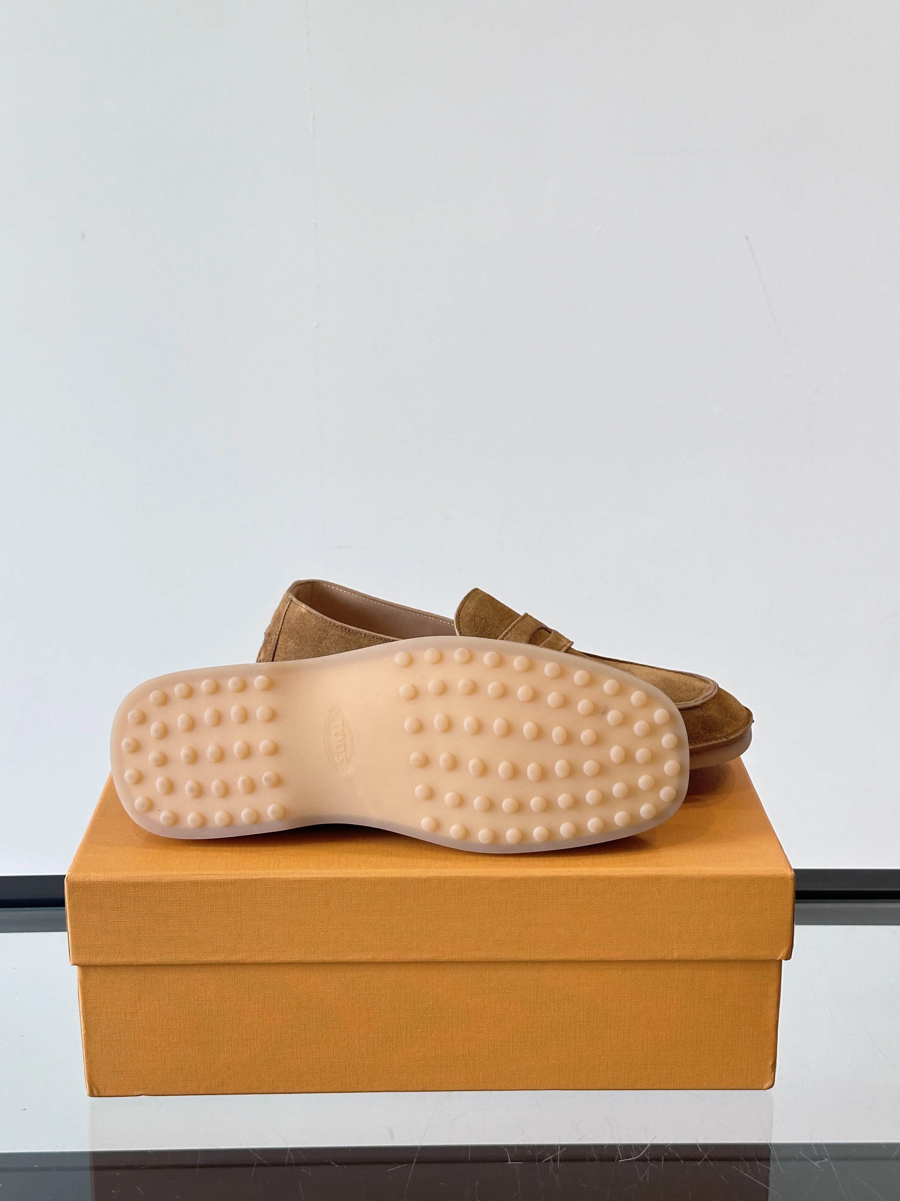 TOD'S Мужские лоферы из бархатистой замши черные