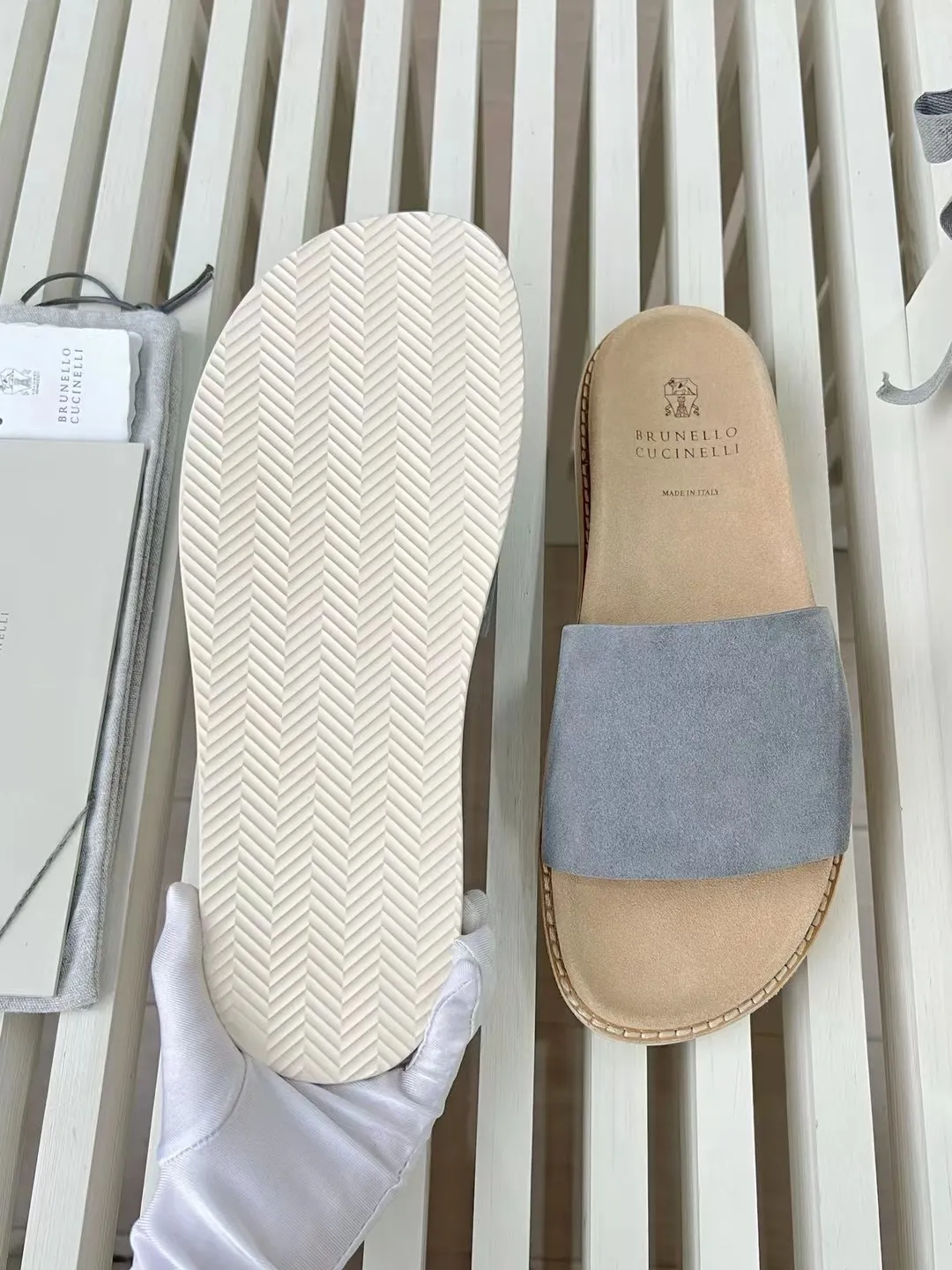 BRUNELLO CUCINELLI Мужские шлепки Urban из замши