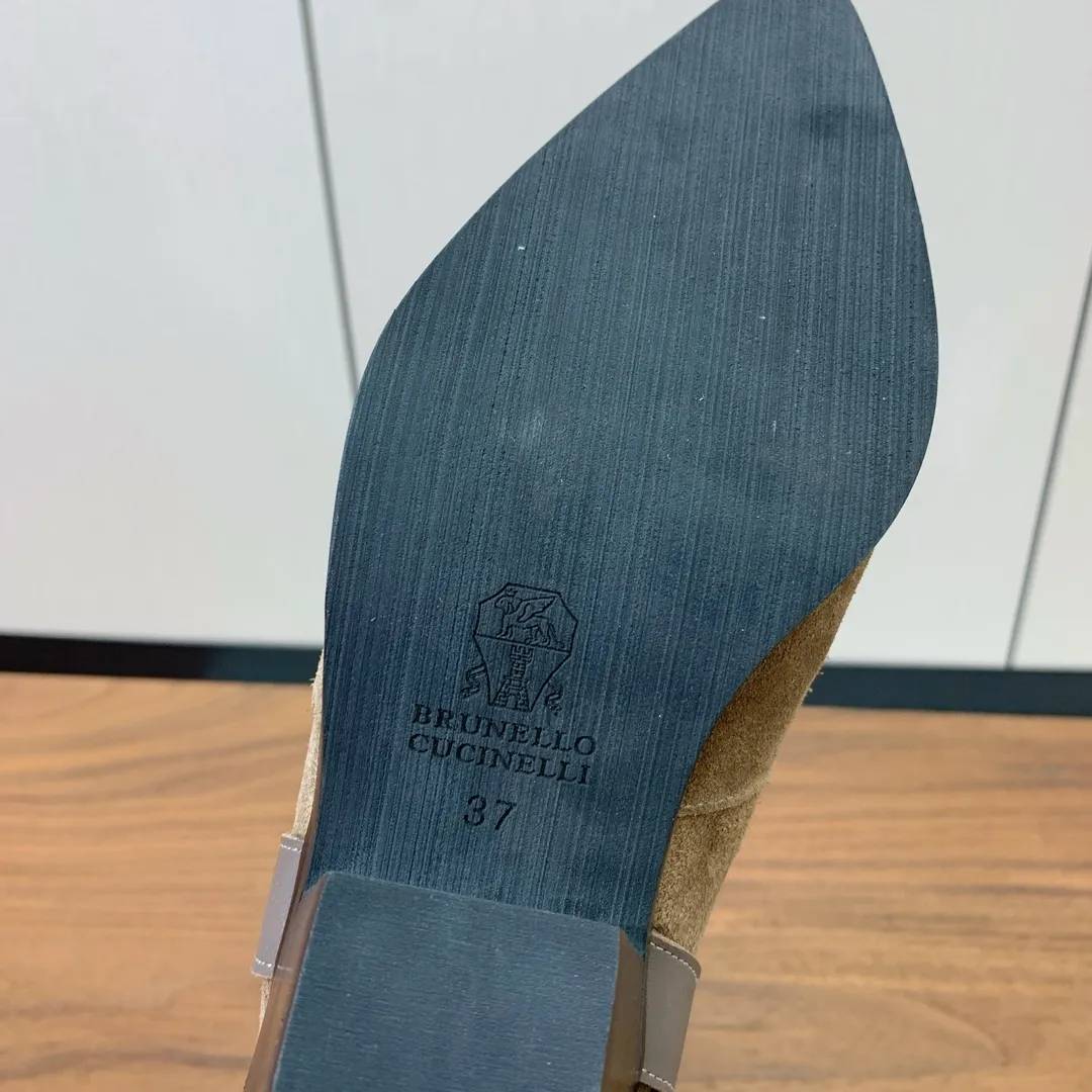 BRUNELLO CUCINELLI Женские замшевые сапоги