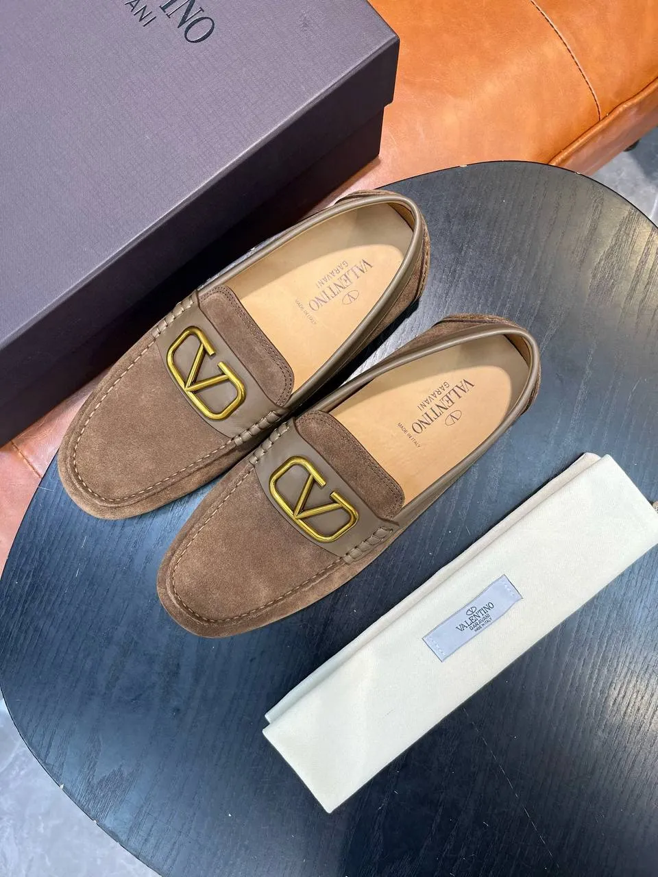 VALENTINO Мужские замшевые мокасины