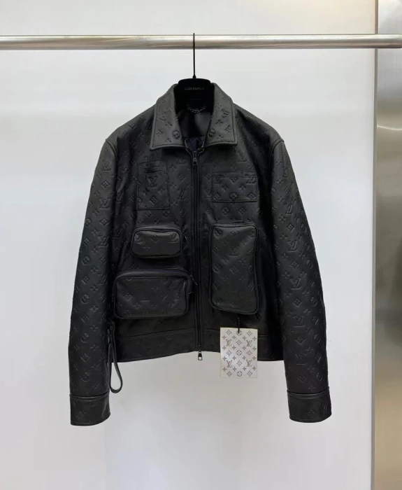 LOUIS VUITTON Мужская кожаная куртка