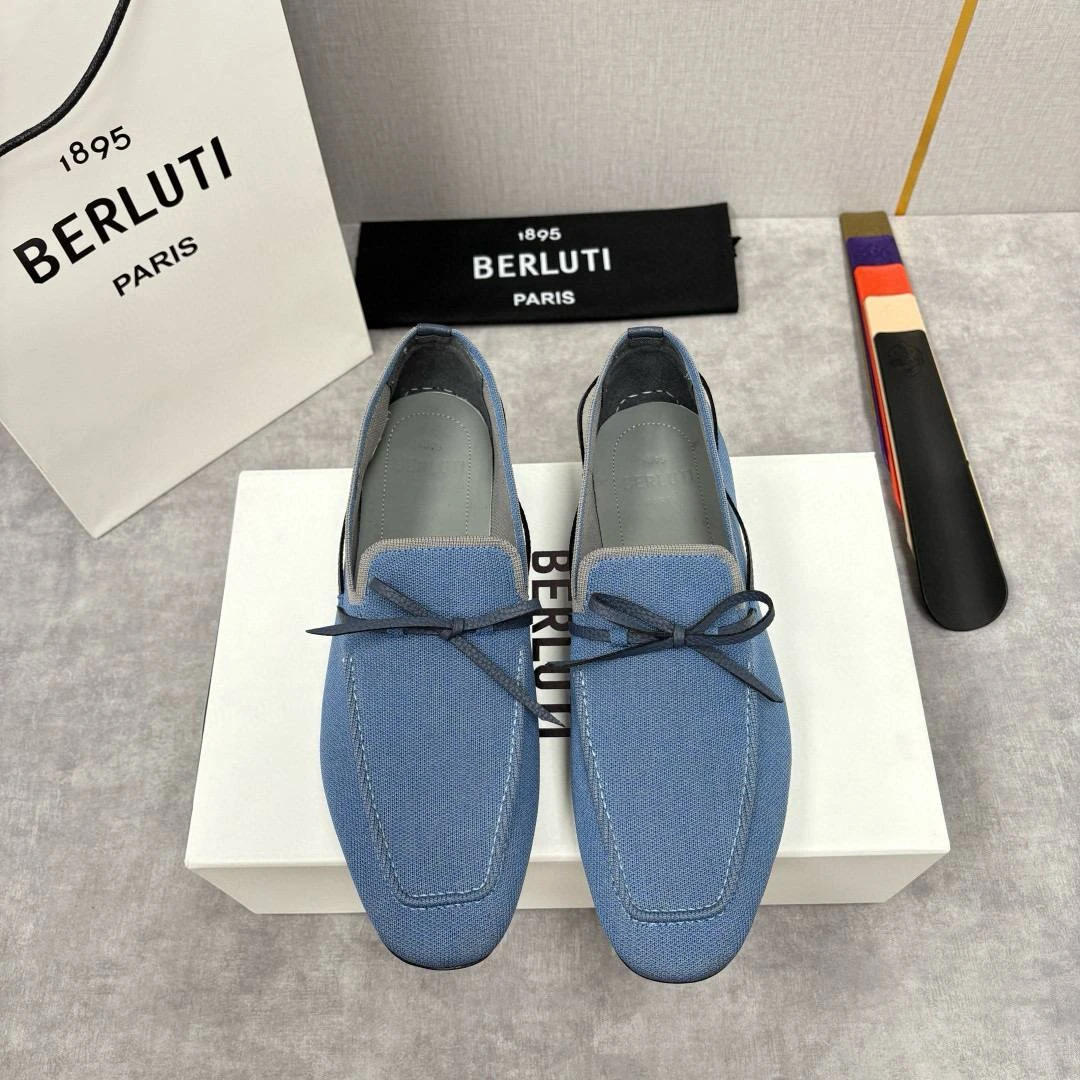 BERLUTI Мужские мокасины текстиль 