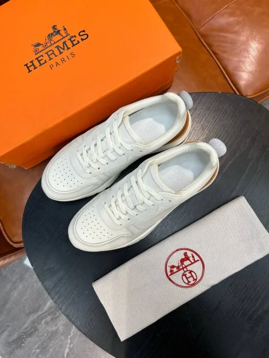 HERMES Мужские кроссовки из телячьей кожи