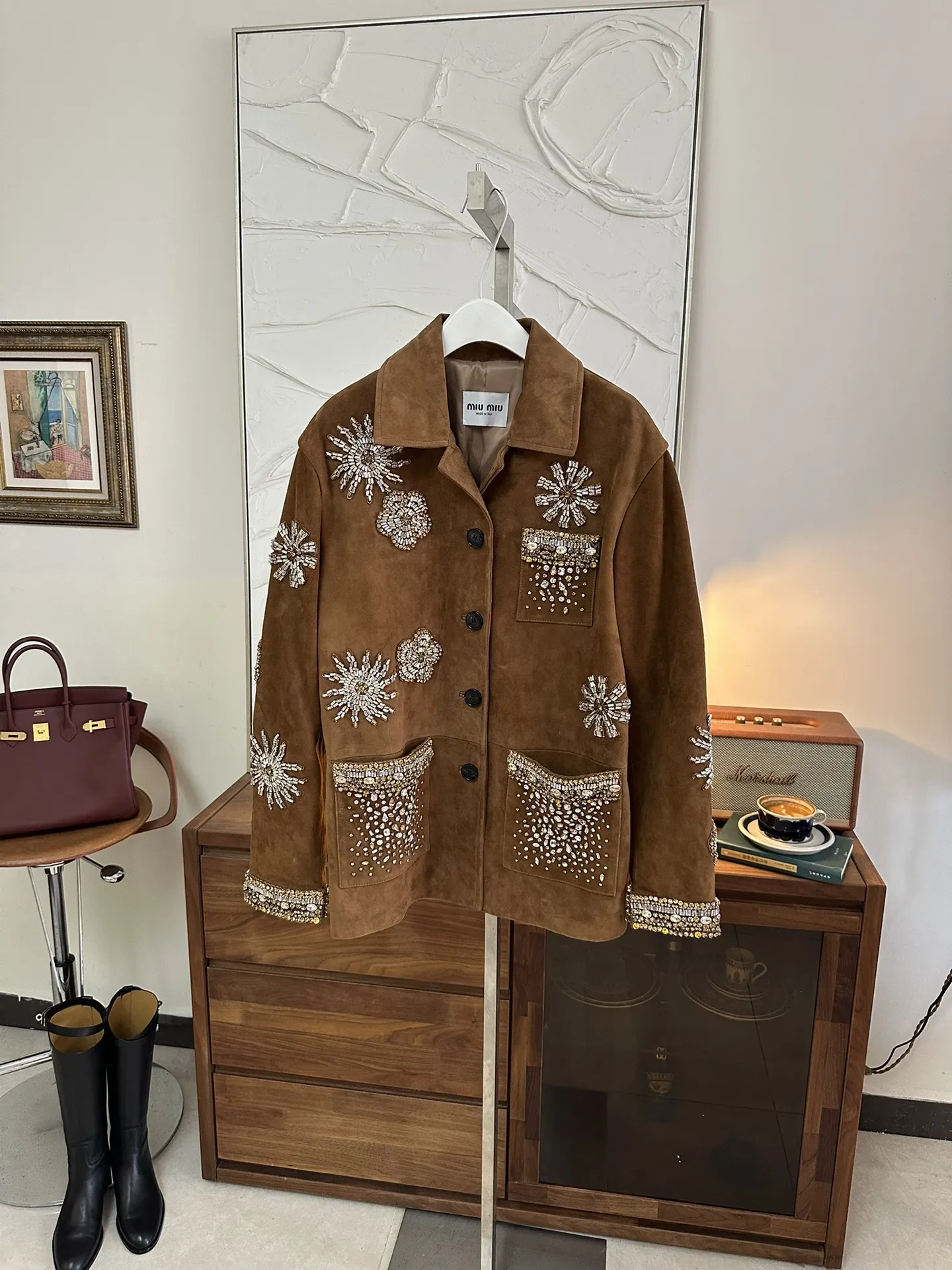 MIU MIU Женский жакет из замши MIU MIU Женский жакет из замши