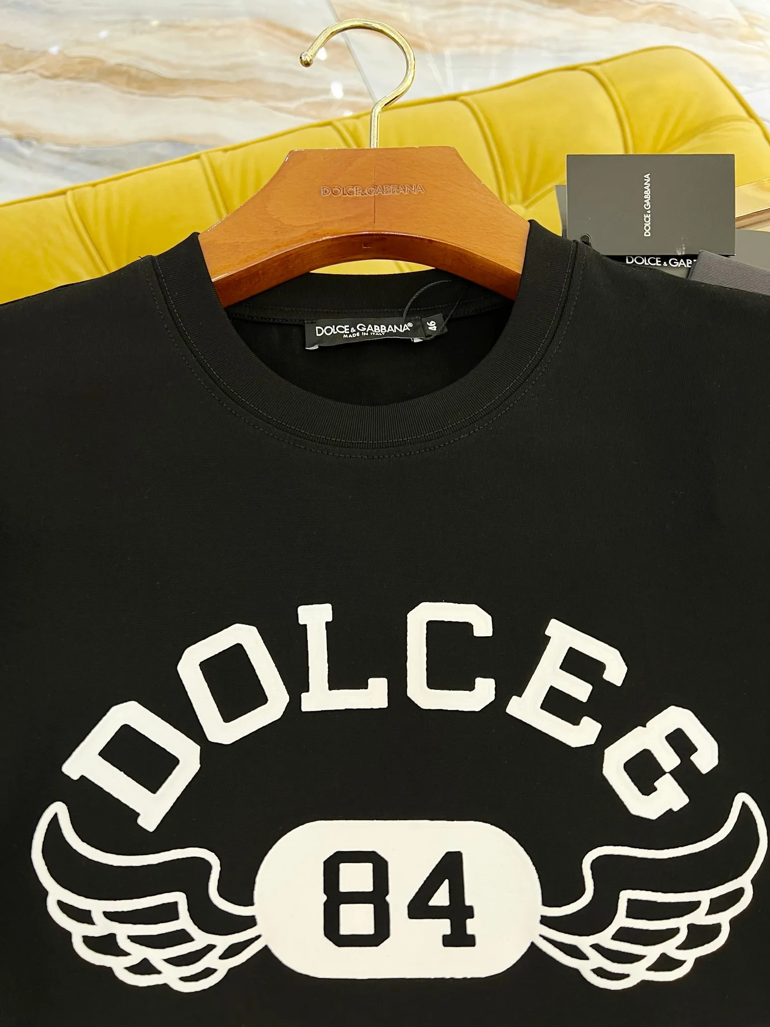 DOLCE & GABBANA Мужская футболка хлопок черно-белая