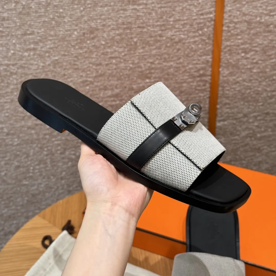 HERMES Мужские сандалии Gabriel из канвы HERMES Мужские сандалии Gabriel из канвы