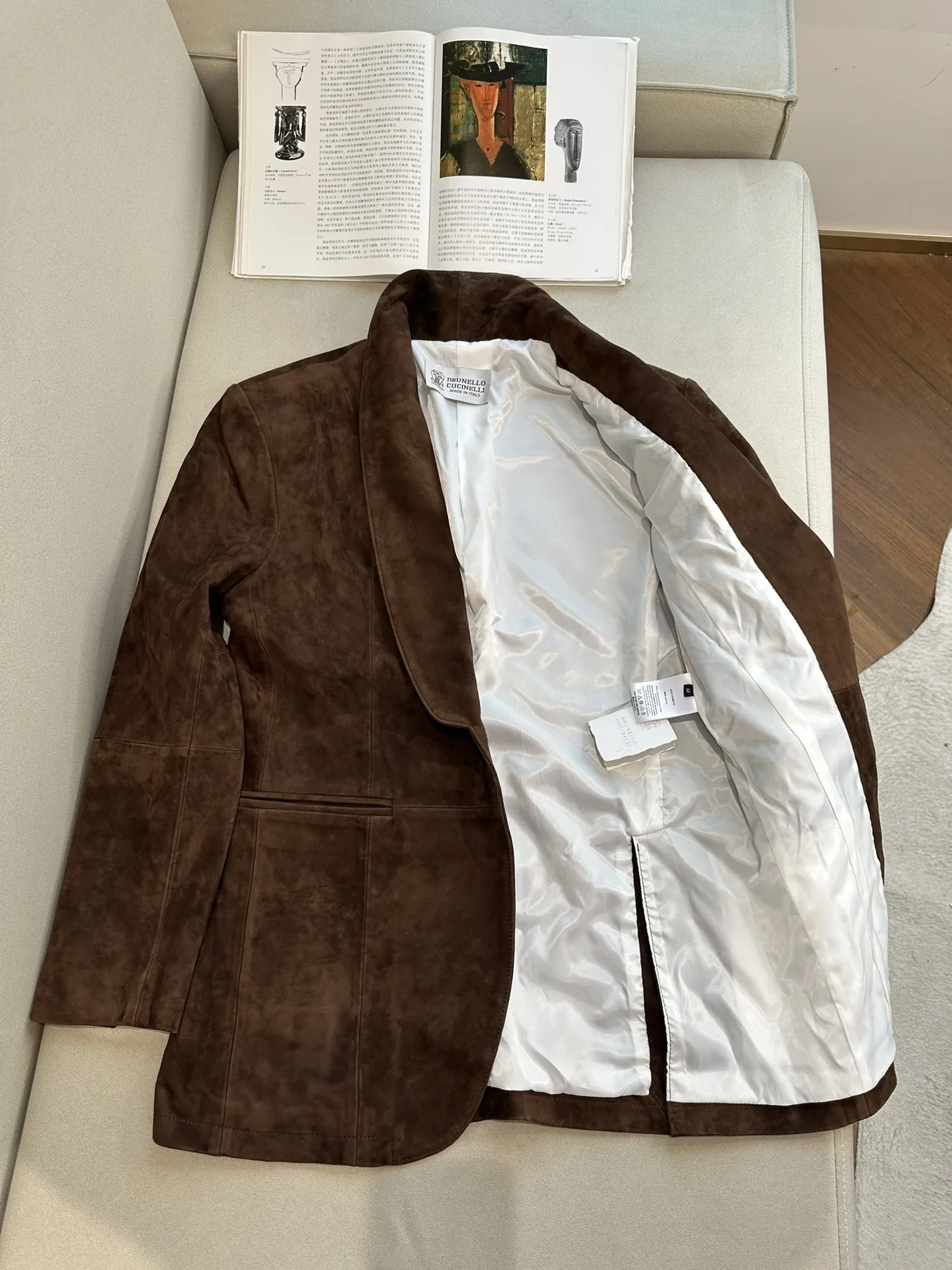 BRUNELLO CUCINELLI Женский жакет из замши BRUNELLO CUCINELLI Женский жакет из замши