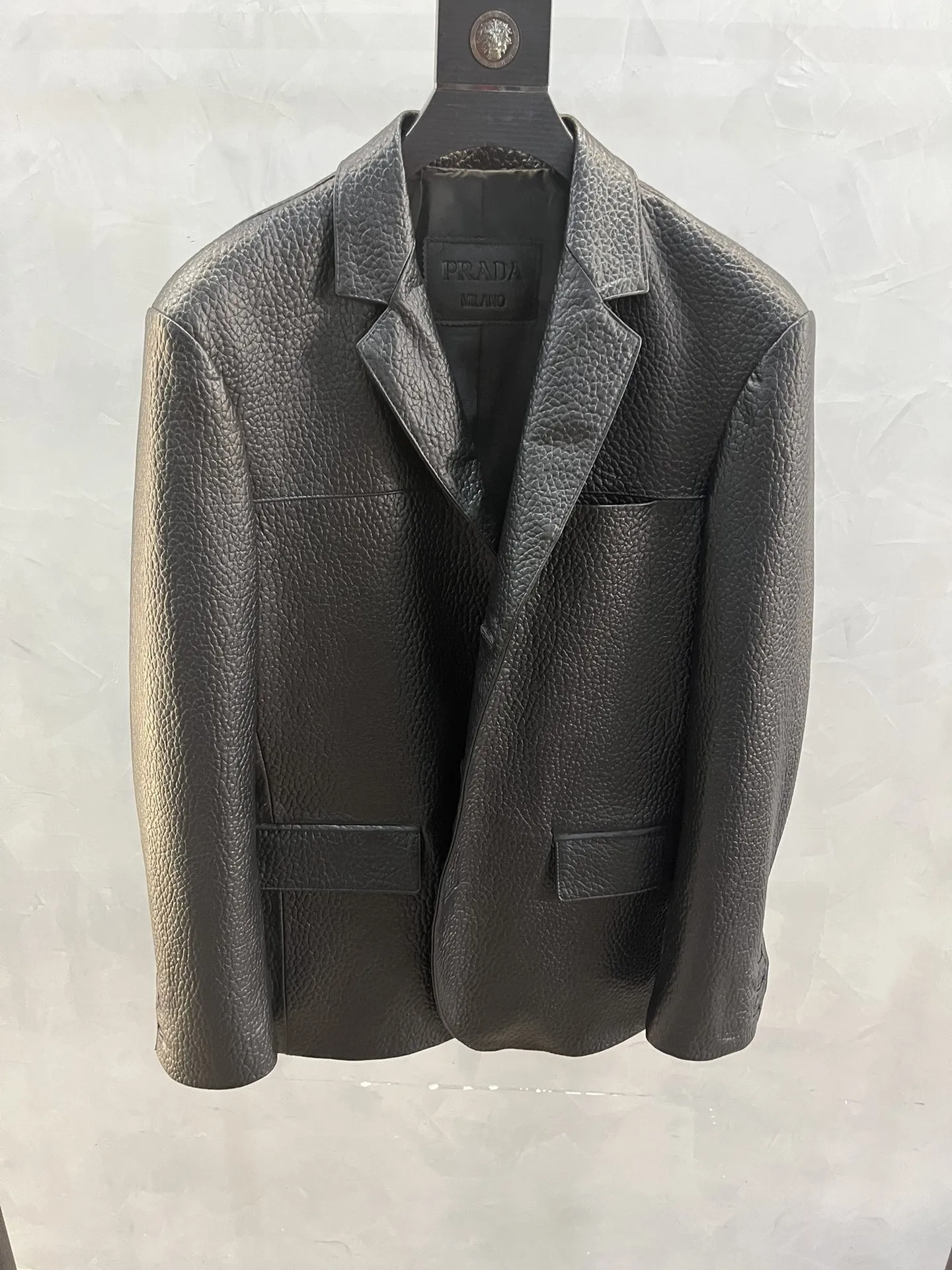 PRADA Мужской кожаный пиджак PRADA Мужской кожаный пиджак